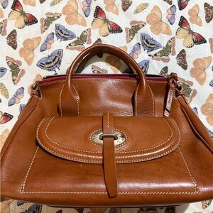 Dooney & Bourke Tan Leather Satchel
